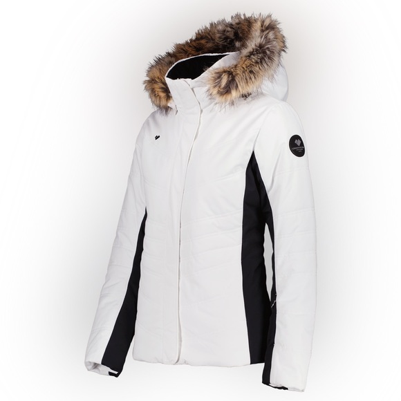 Obermeyer | Jackets u0026 Coats | Obermeyer Tuscany Ii Petite Ski Snowboard Jacket  Coat Whiteblack Fur Trim 8p | Poshmark